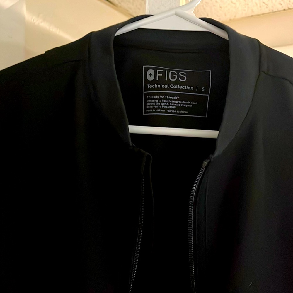 Black FIGs scrub jacket